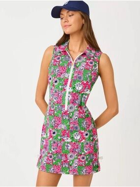 NWT Lilly Pulitzer 16 UPF 50+ Luxletic Kathy Bow Dress “Cherry Blossom Pink”